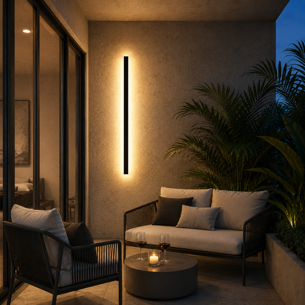 Flori Linear Outdoor Wall Light