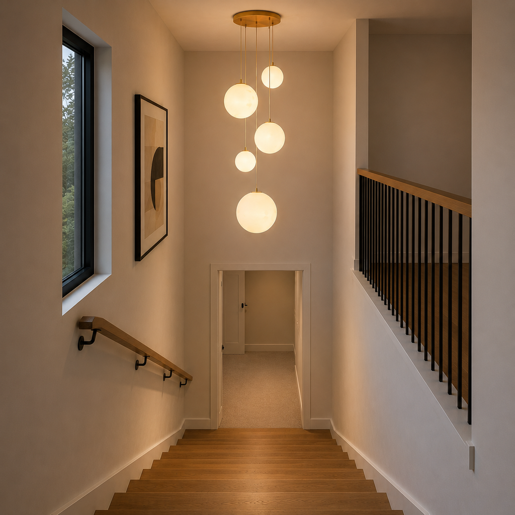 Opaline Spherical Chandelier