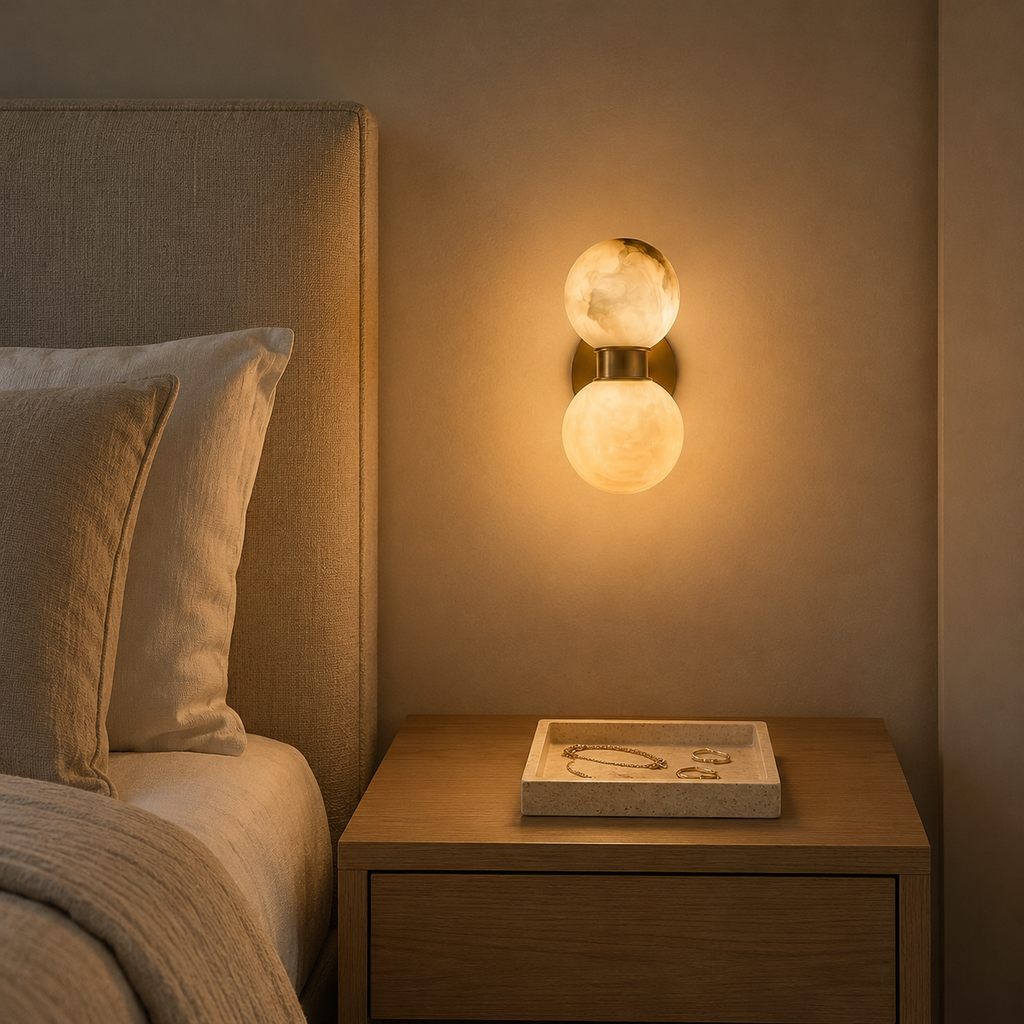 Luna Marble Sphere Wall Lamp