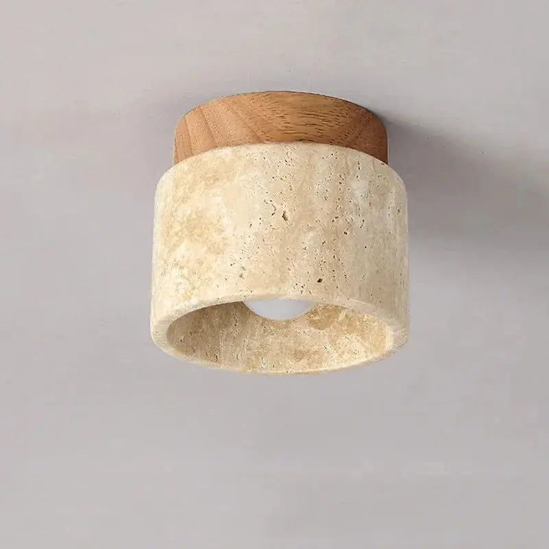 Gallen Travertine Ceiling Light Alvara