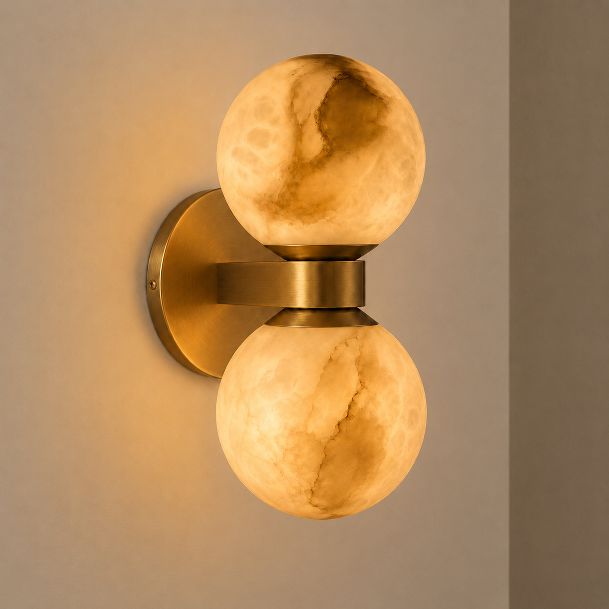 Luna Marble Sphere Wall Lamp