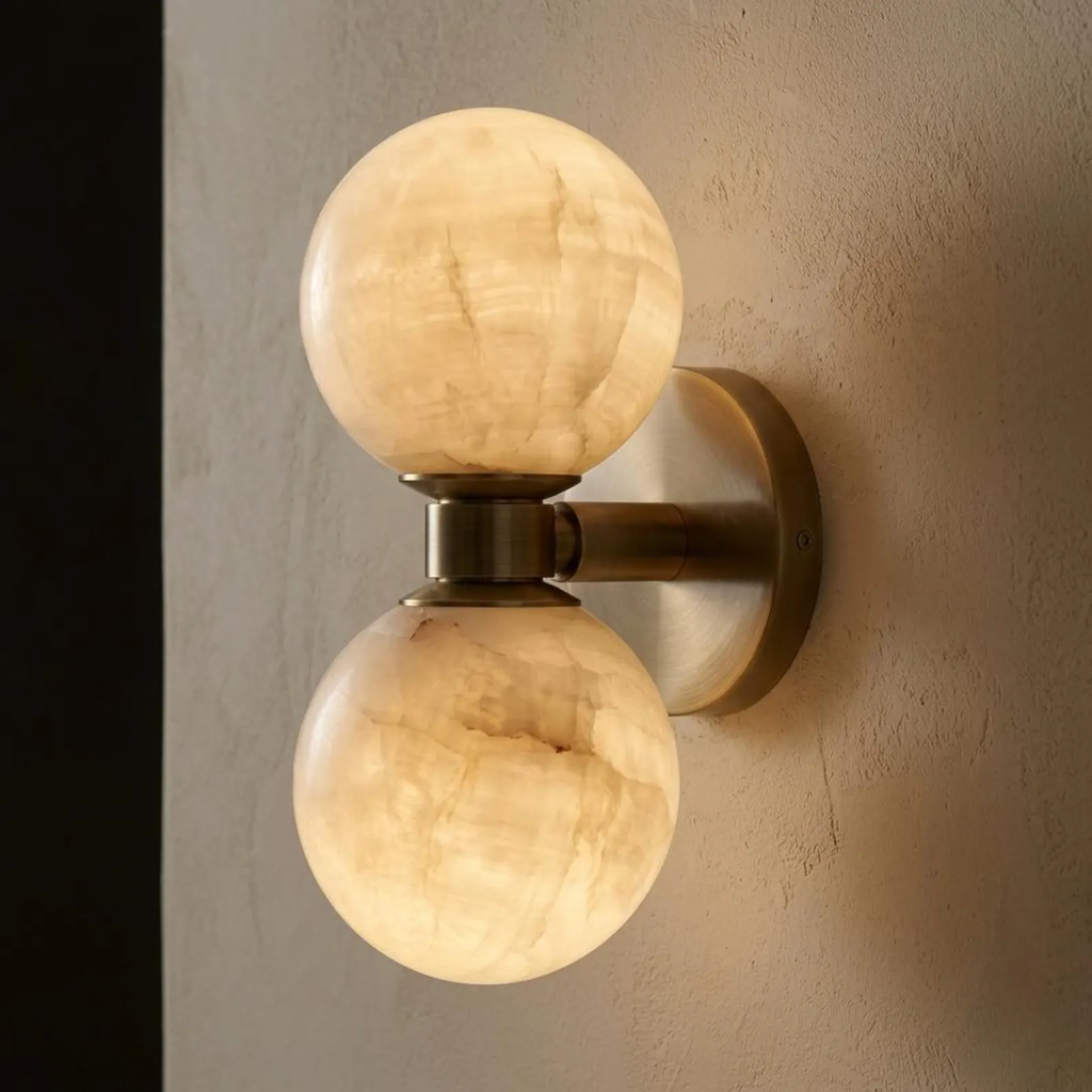 Luna Marble Sphere Wall Lamp