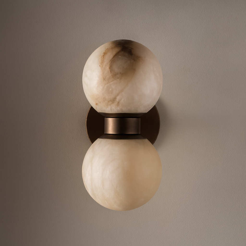 Luna Marble Sphere Wall Lamp