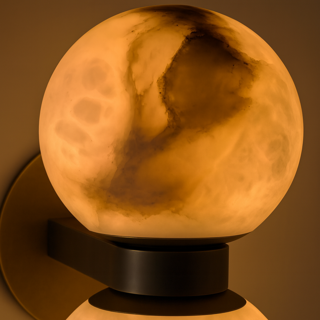 Luna Marble Sphere Wall Lamp