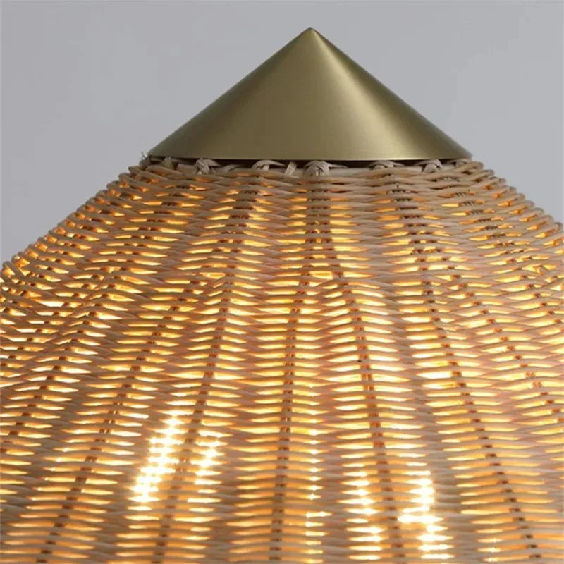 Ashen Rattan Floor Lamp