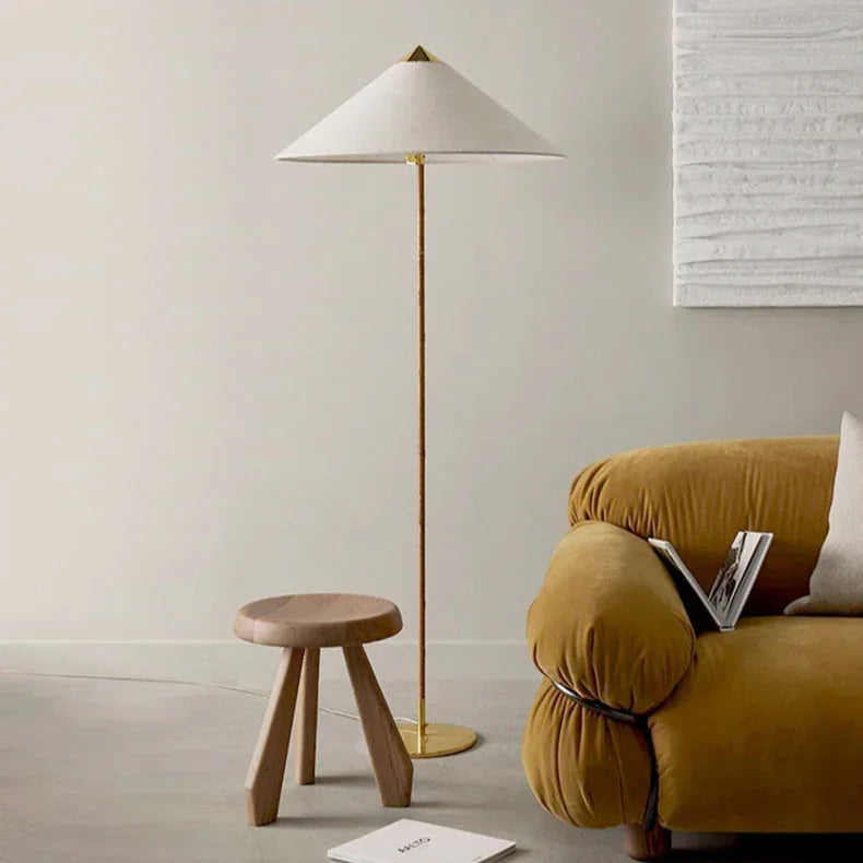 Ashen Rattan Floor Lamp