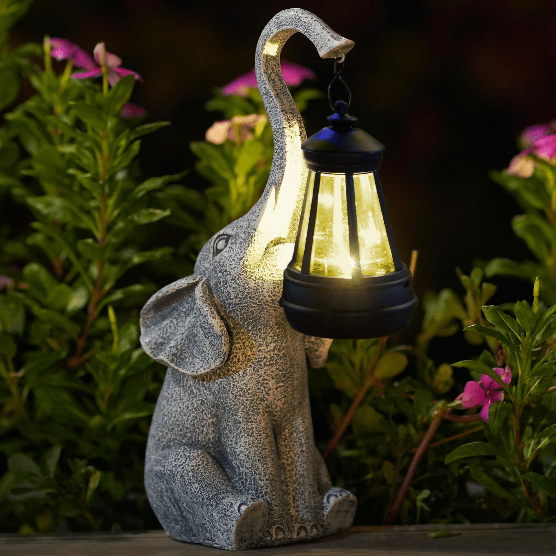 Solar Elephant Garden Light