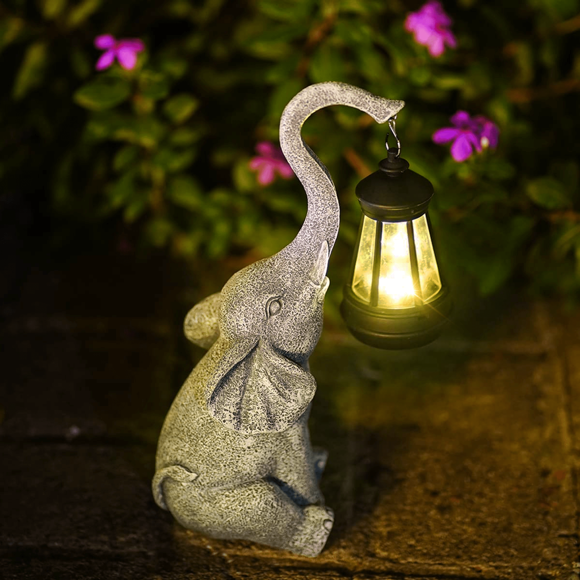 Solar Elephant Garden Light
