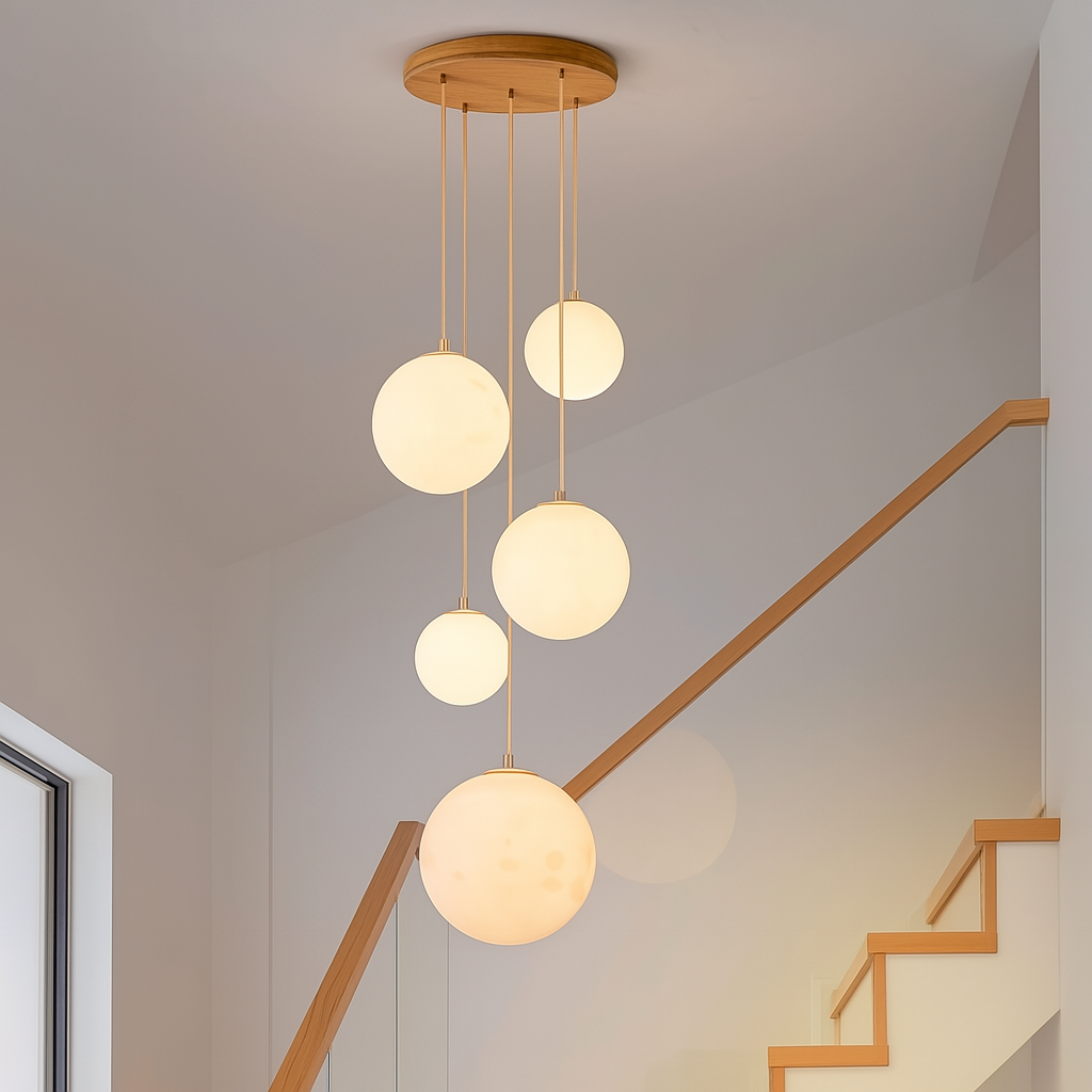 Opaline Spherical Chandelier