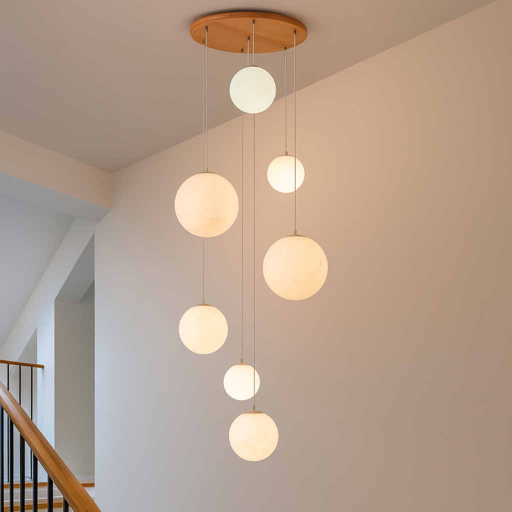 Opaline Spherical Chandelier