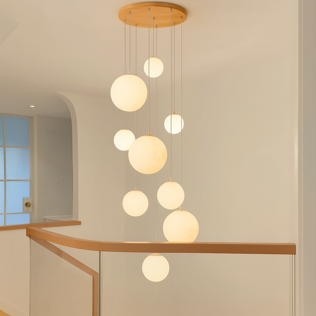 Opaline Spherical Chandelier