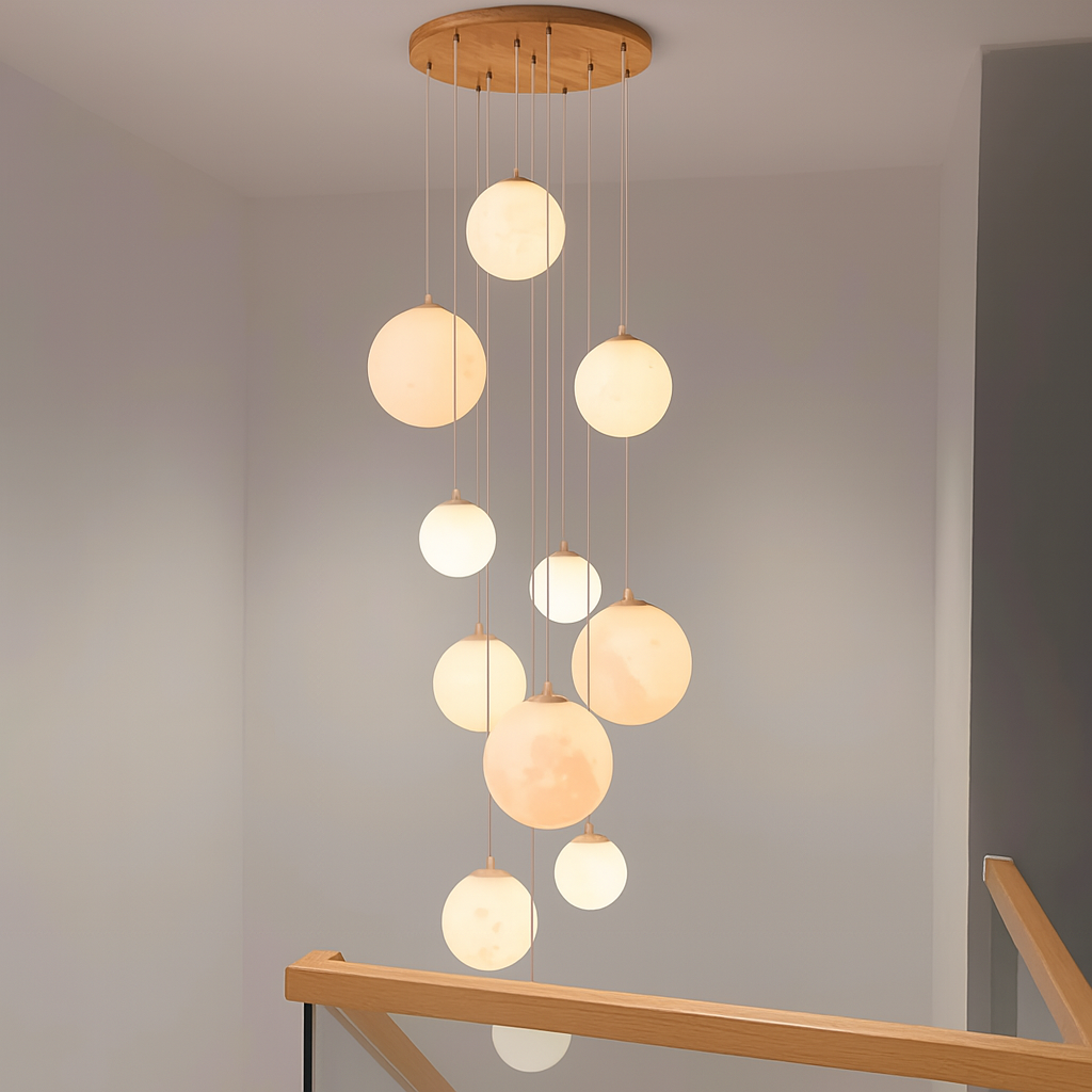 Opaline Spherical Chandelier