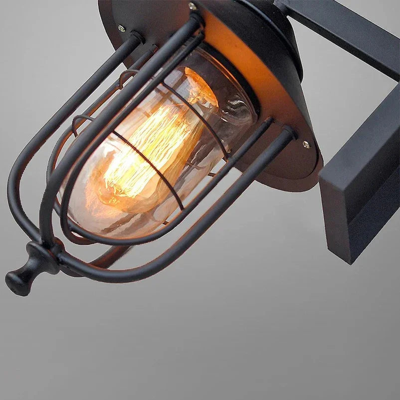 Cala Iron | Glass Outdoor Wall Light