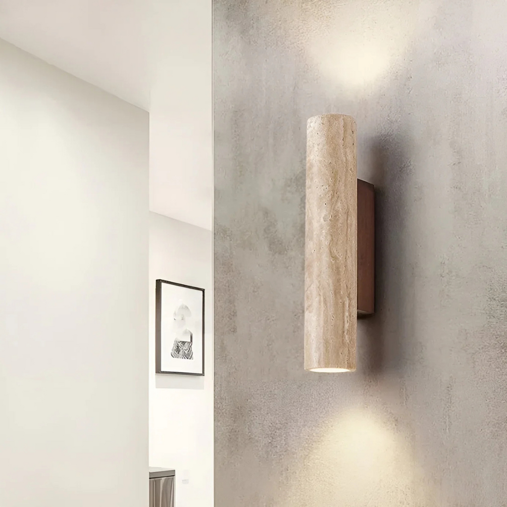 Wabi Sabi Travertine Up & Down Wall Light