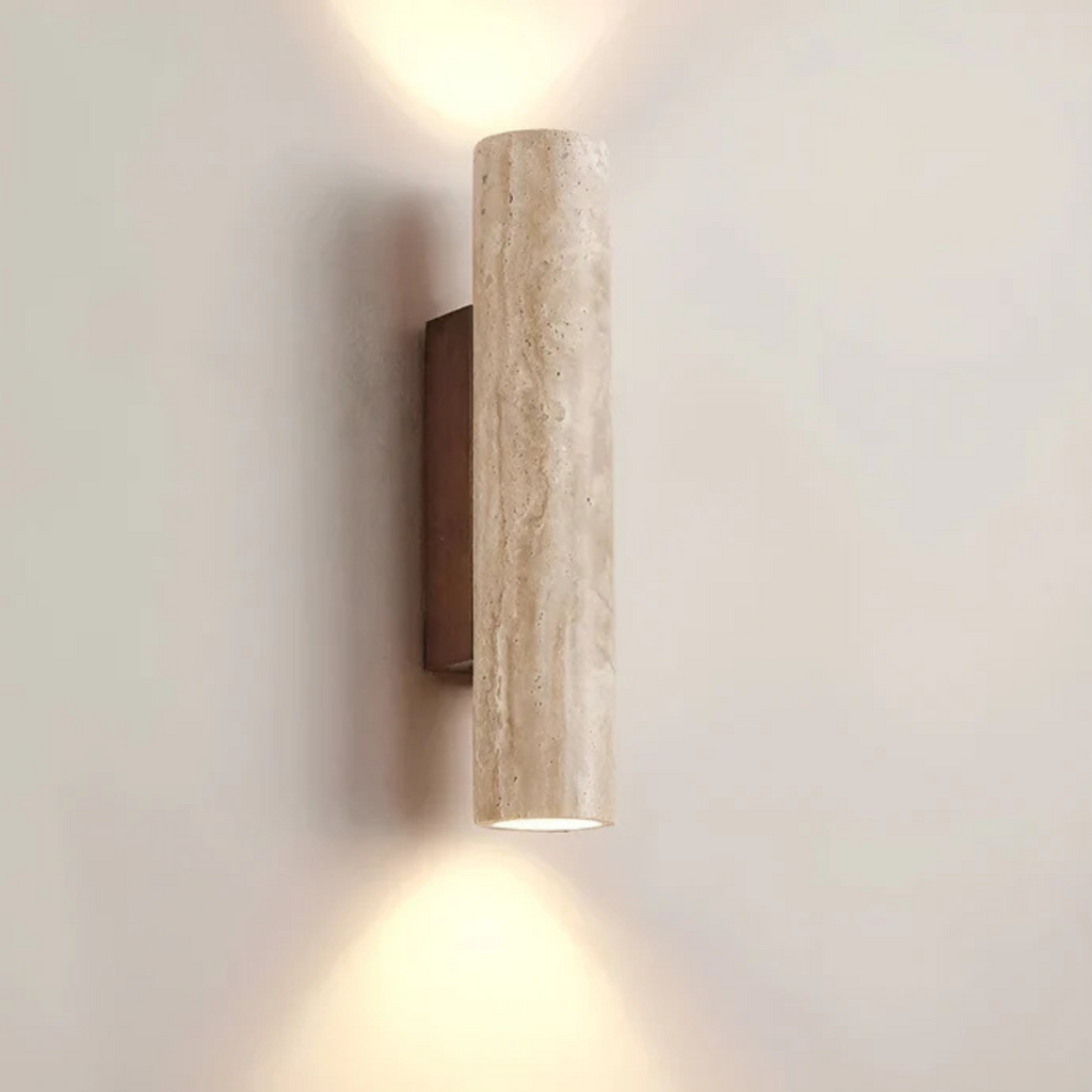 Wabi Sabi Travertine Up & Down Wall Light