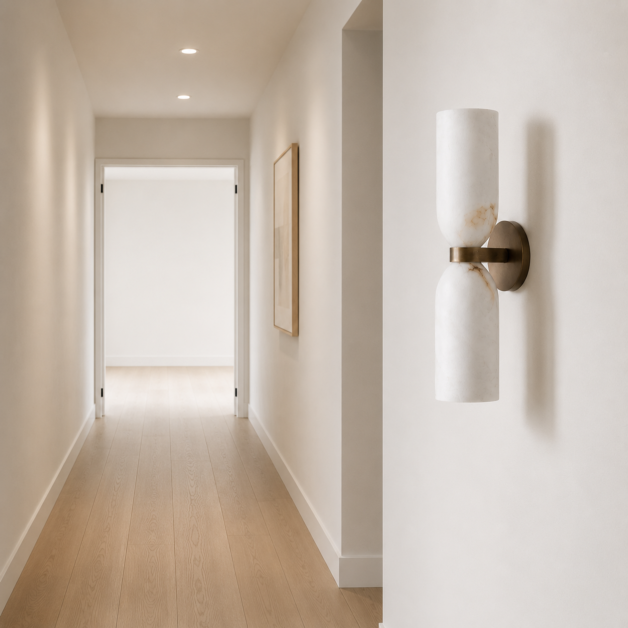 Arlo Marble | Copper Wall Lamp