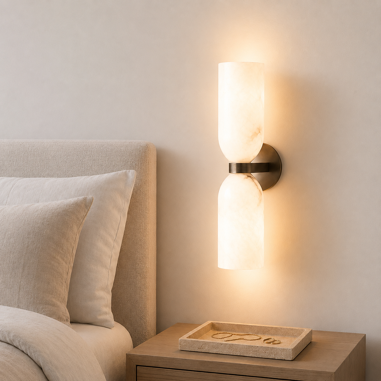 Arlo Marble | Copper Wall Lamp