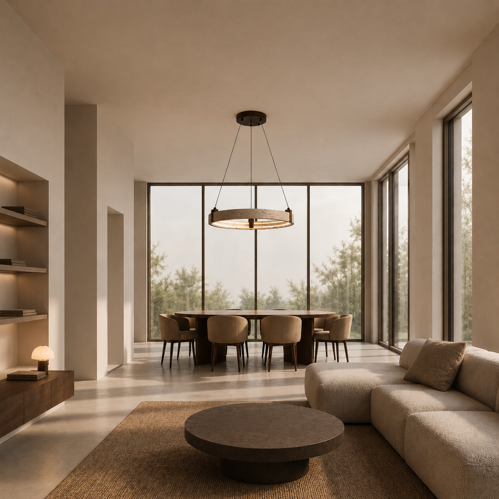 Burleigh Travertine Pendant Light