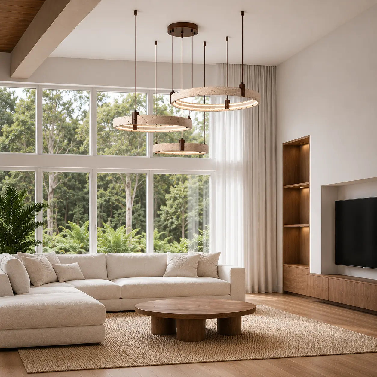 Chelsea Travertine  Pendant Light Alvara