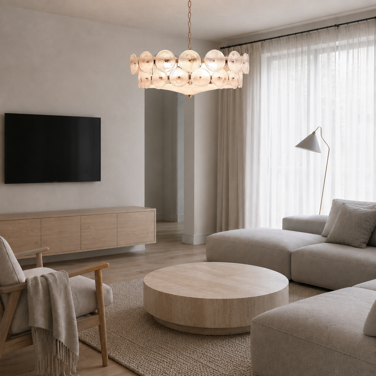 Yarra Retro Glass Chandelier