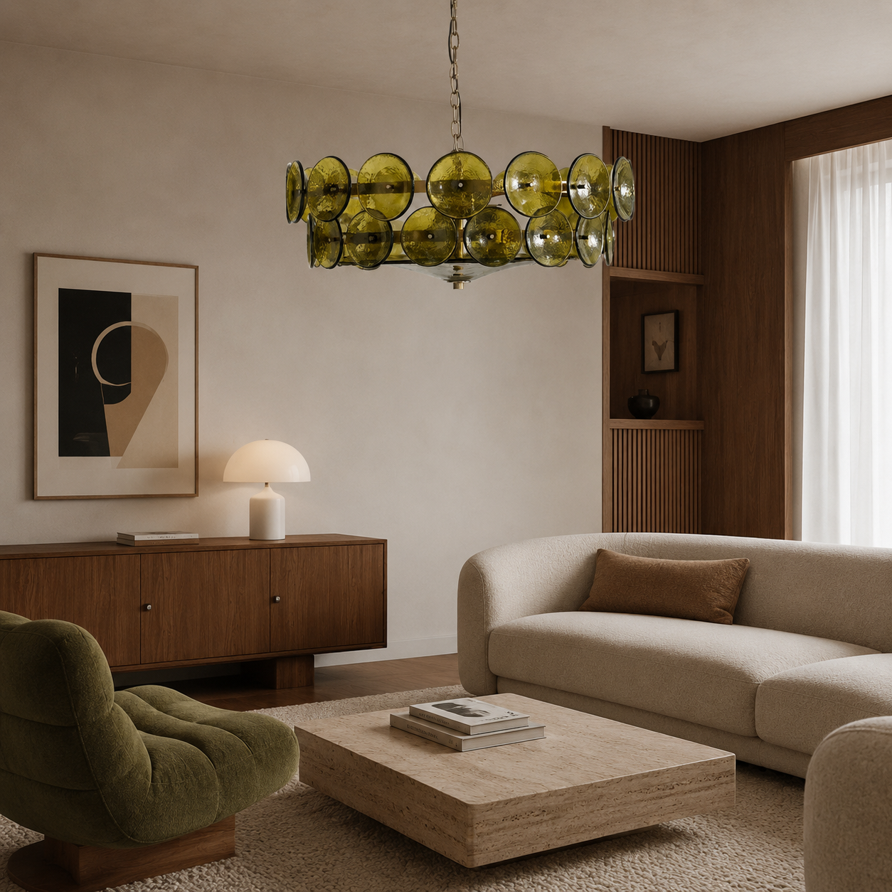 Yarra Retro Glass Chandelier