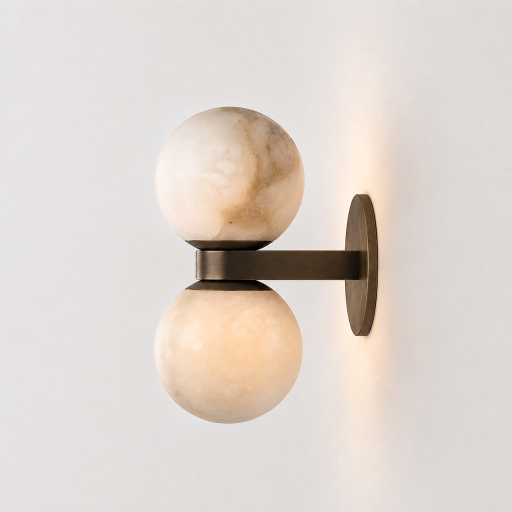 Luna Marble Sphere Wall Lamp