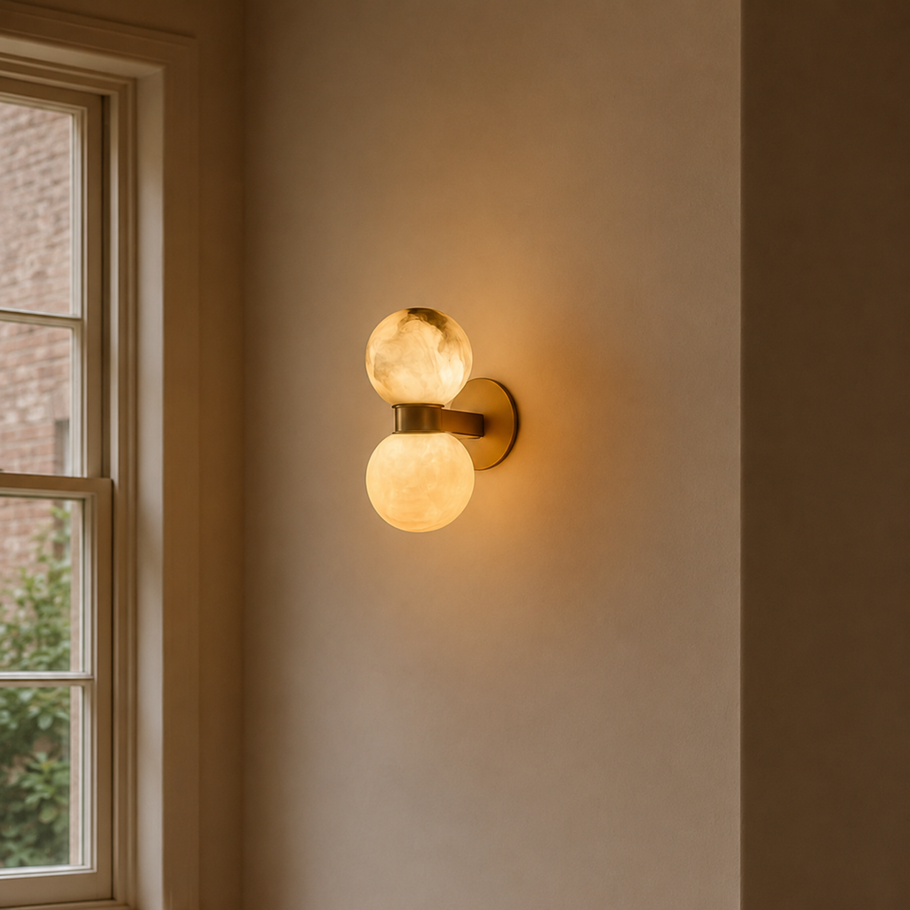 Luna Marble Sphere Wall Lamp