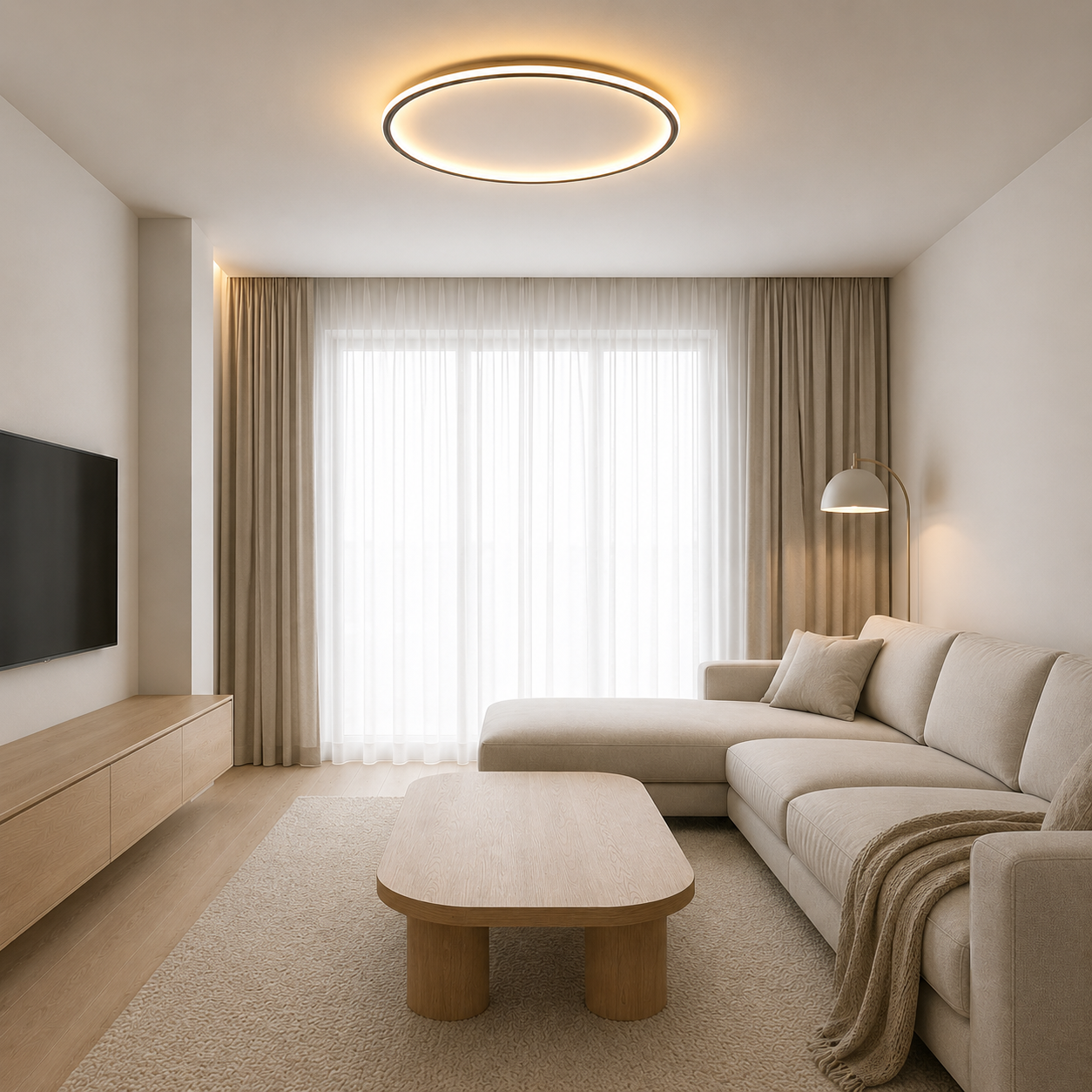 Maroubra Flush Mount Oyster Light