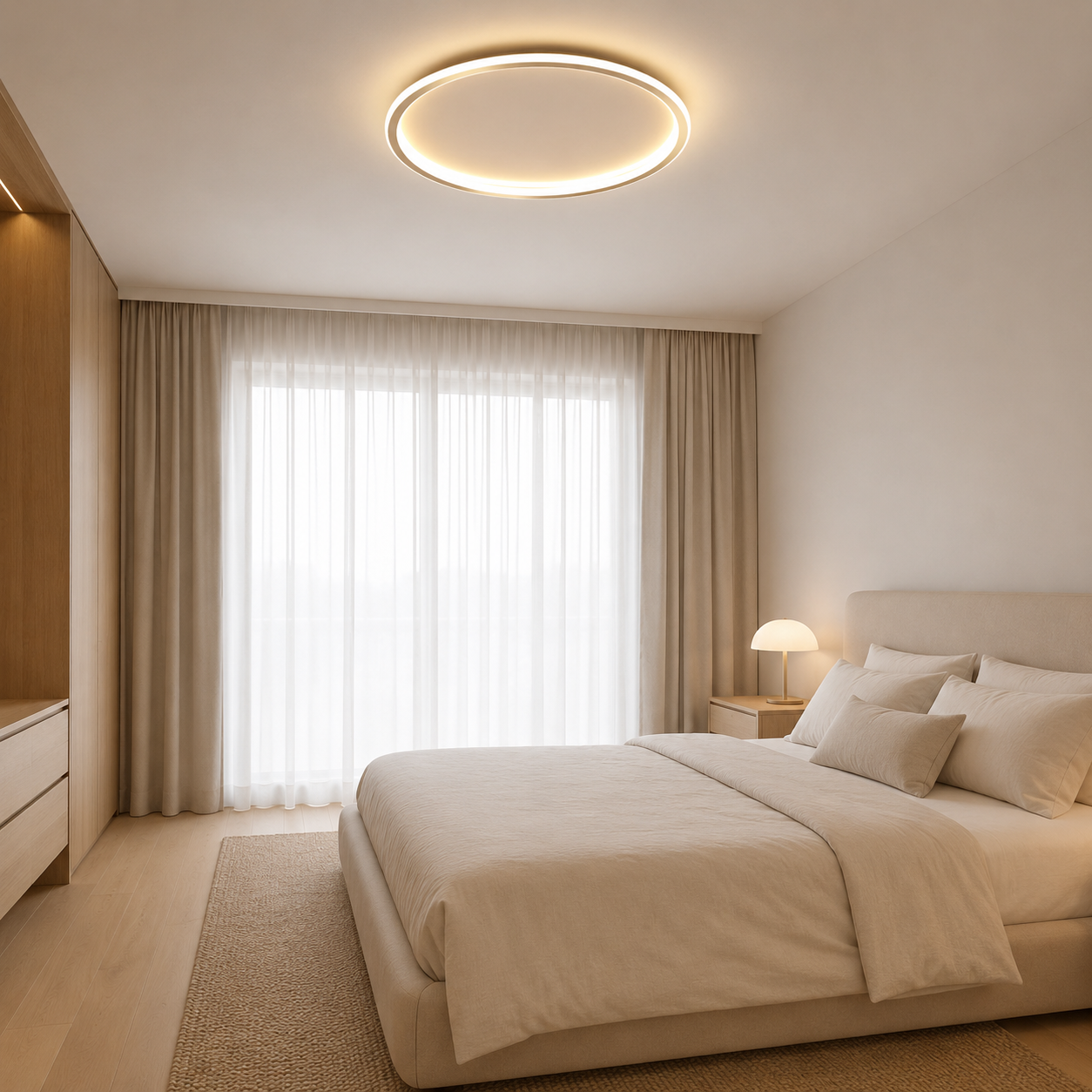 Maroubra Flush Mount Oyster Light