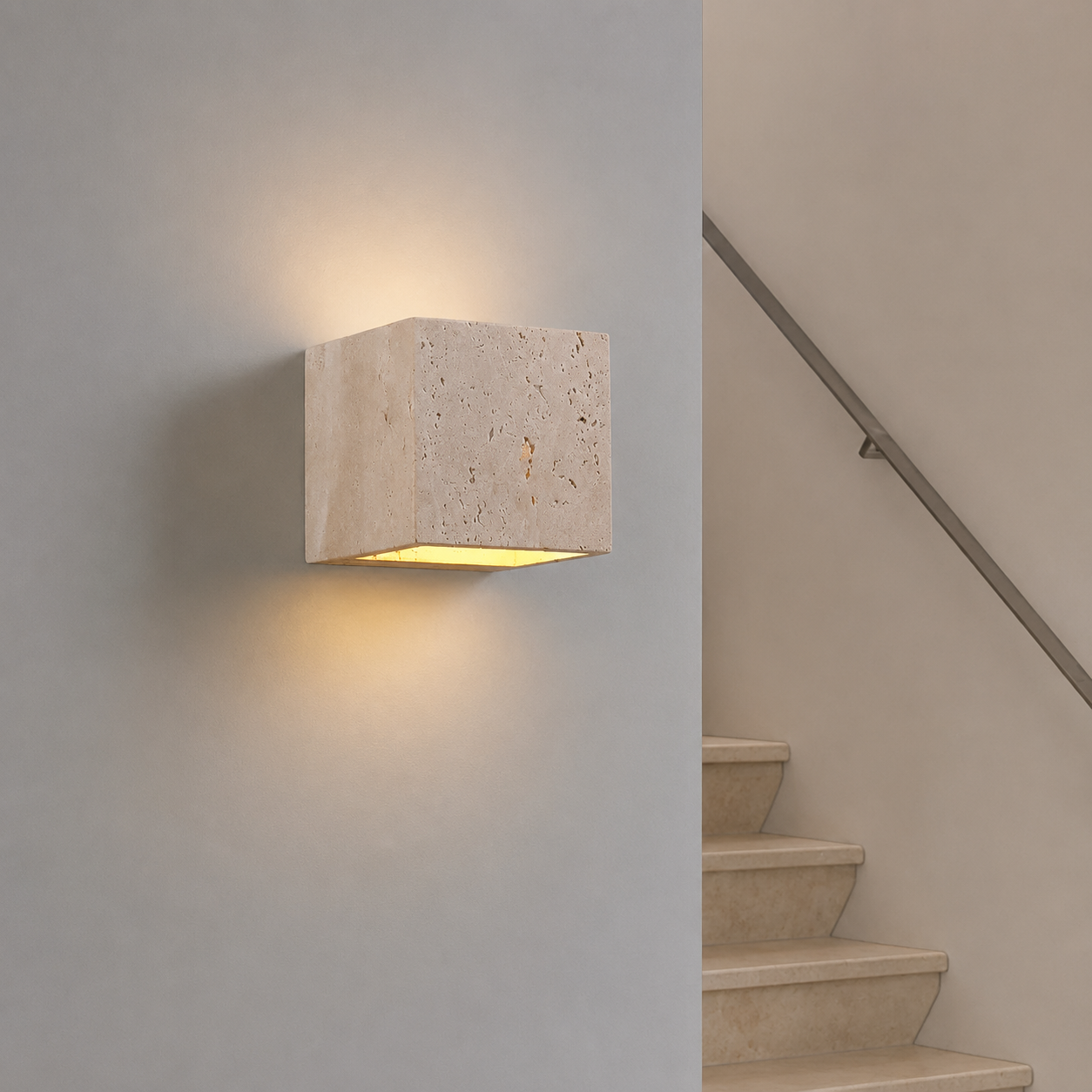 Teja Travertine Outdoor Wall Light